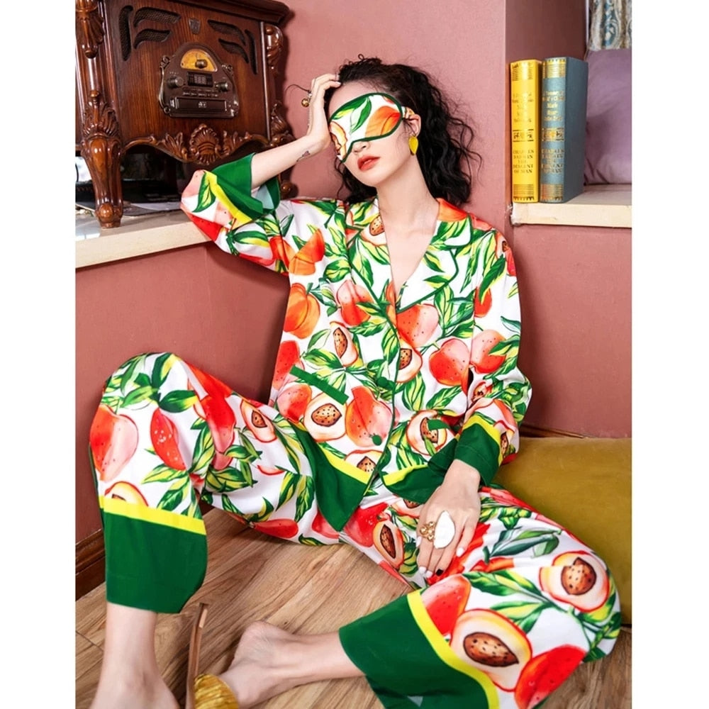 Satin Home Wear Pajamas Set