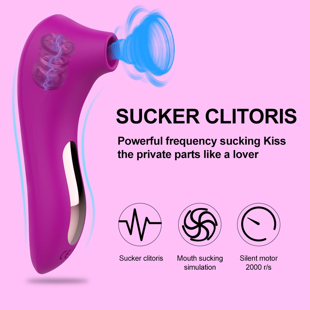 Clitoris and Nipple Stimulator Vibrator Sucker