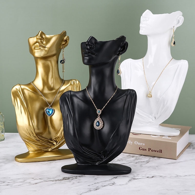 Resin Sculpture Home Decor Nordic Figure Statue Jewelry Accessories Stand for Earrings Necklaces Rings Display Stand