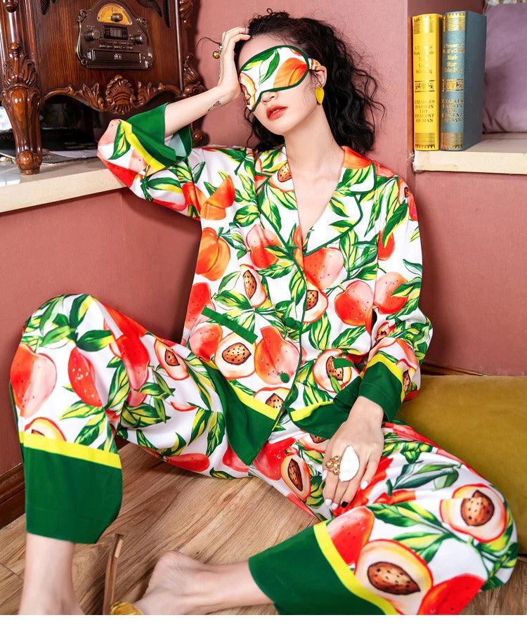 Satin Home Wear Pajamas Set